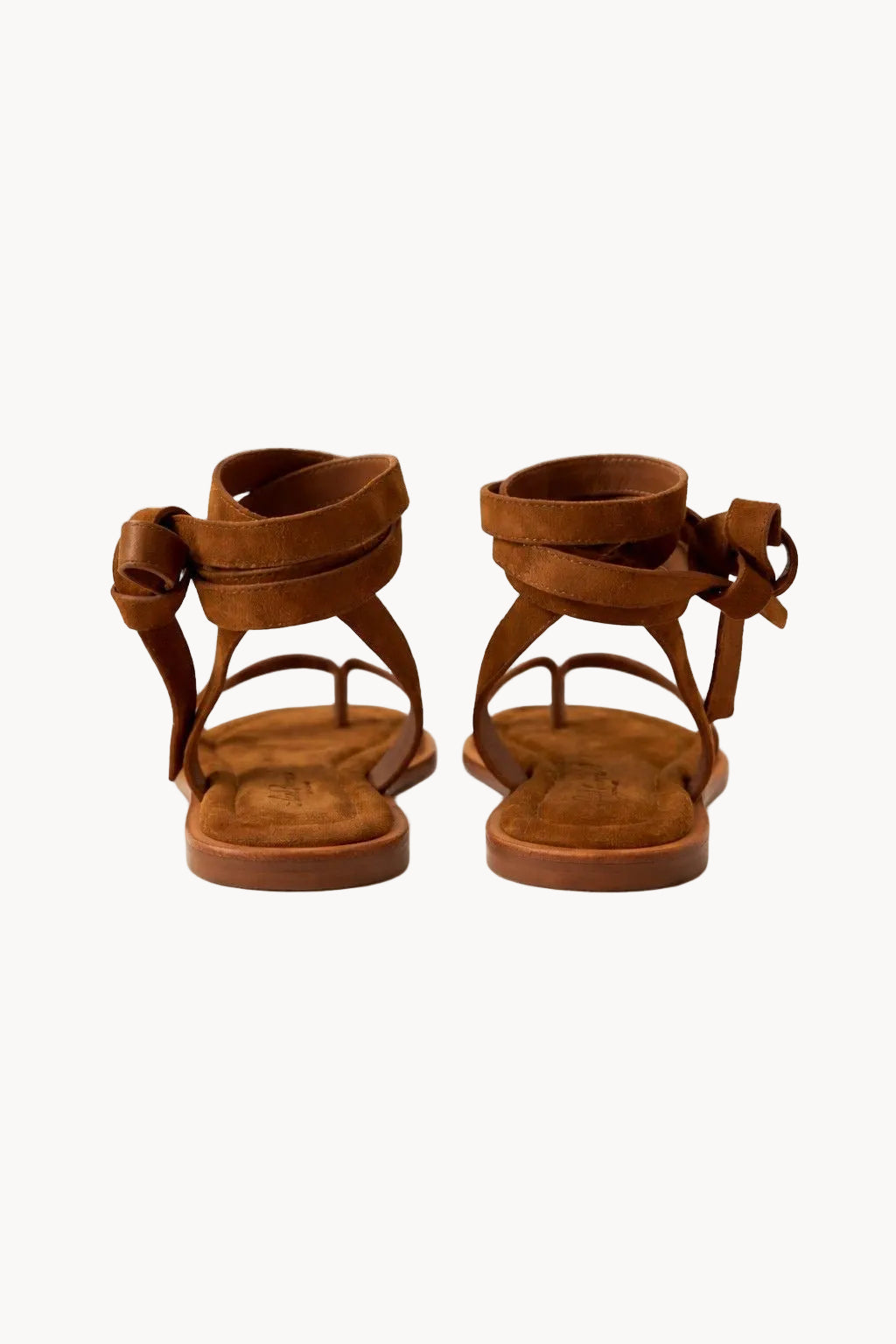 Lumeve – Minimal Wrap Thong Sandals, Cognac — 05 back