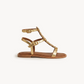 Luméve – Gilded Wrap-Strap Sandals