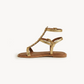 Luméve – Gilded Wrap-Strap Sandals