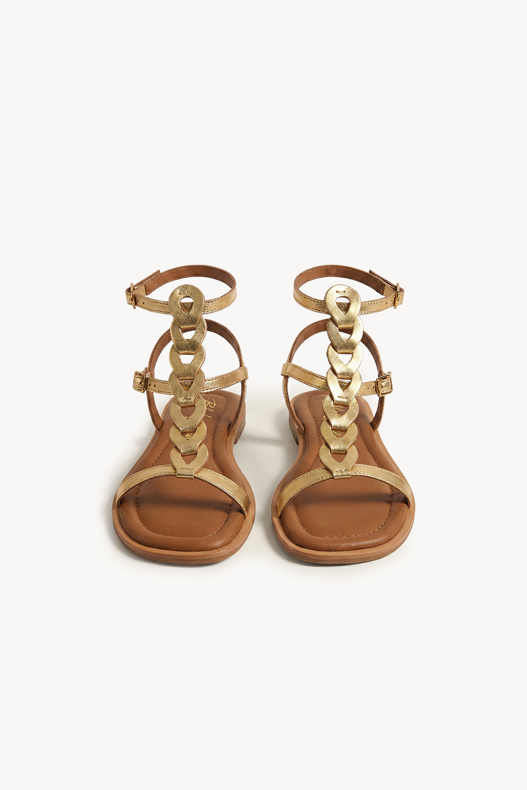 Elara – Gilded Wrap-Strap Sandals, Gold — 01 pair