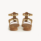 Luméve – Gilded Wrap-Strap Sandals