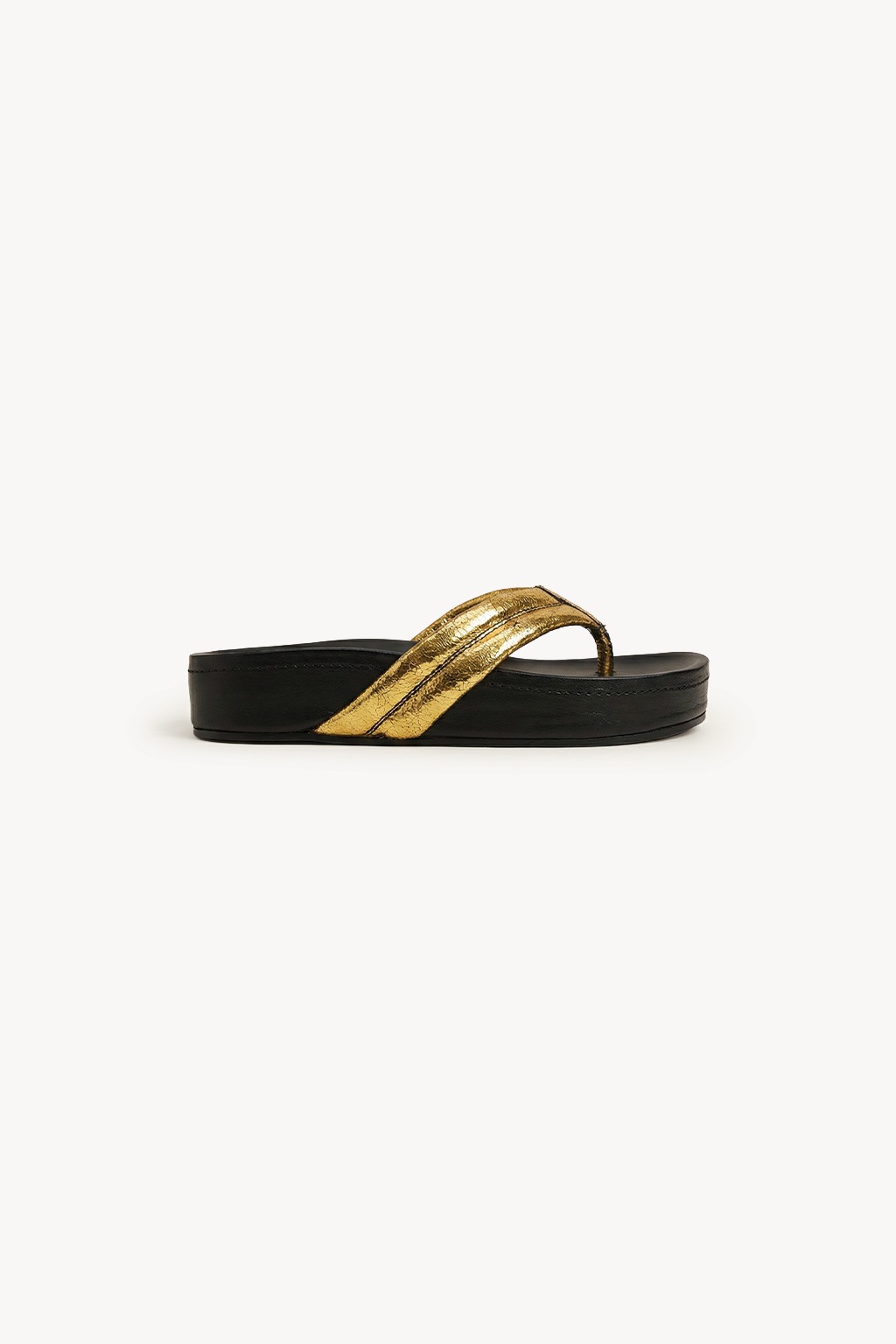 Argentea BS – Luxe Comfort Sandals, Gold — 01 side profile