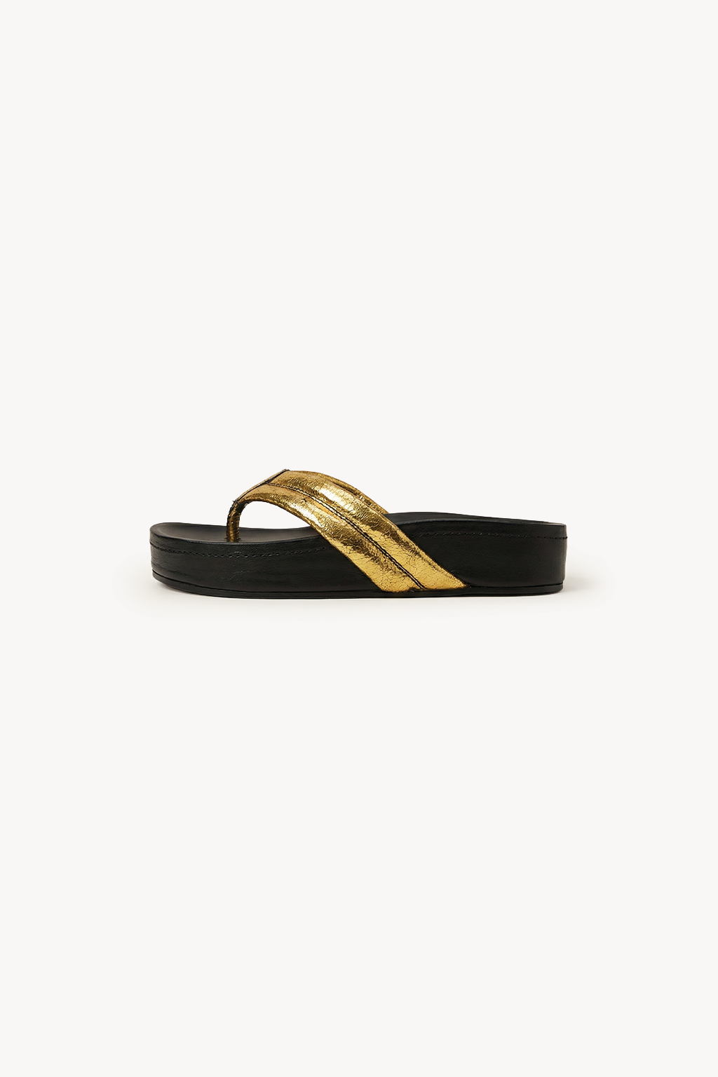 Argentea BS – Luxe Comfort Sandals, Gold — 02 side profile 2