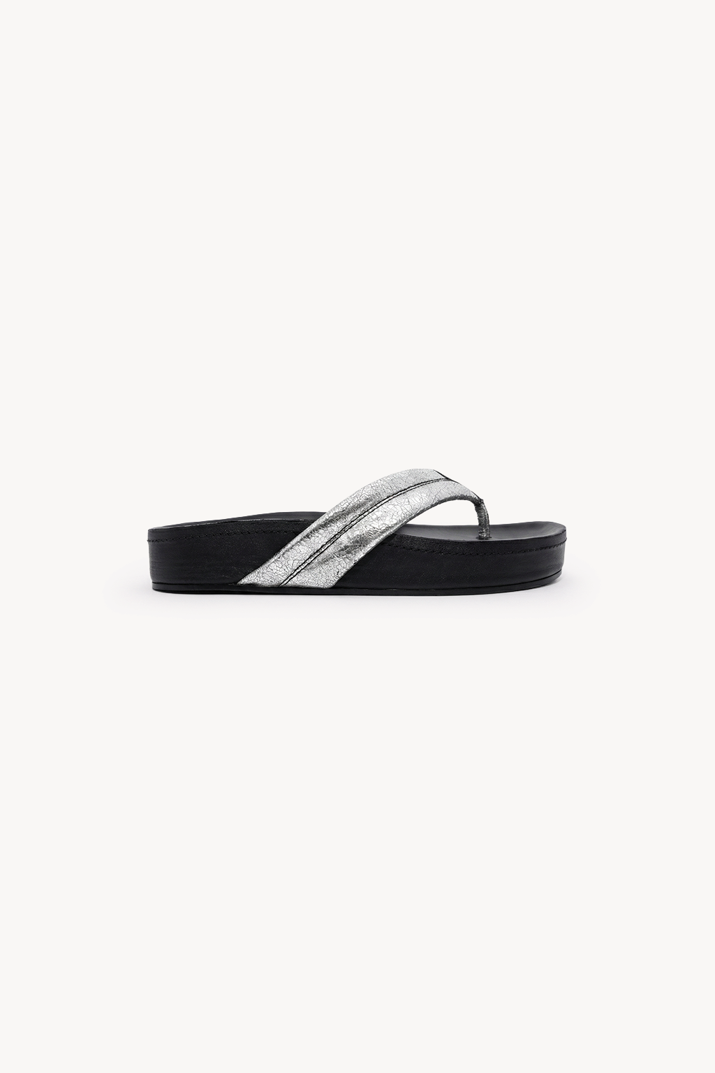 Argentea BS – Luxe Comfort Sandals, Silver — 01 side profile