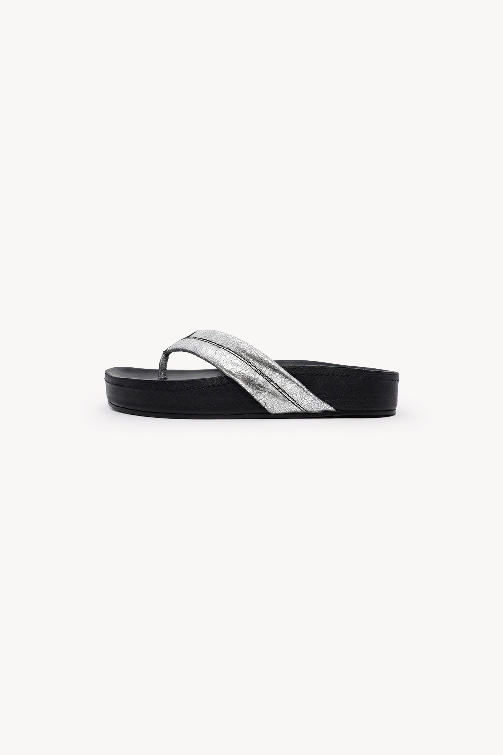 Argentea BS – Luxe Comfort Sandals, Silver — 02 side profile 2