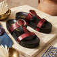 Verdea Noir-Structured Comfort Sandals