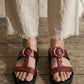Verdea Noir-Structured Comfort Sandals