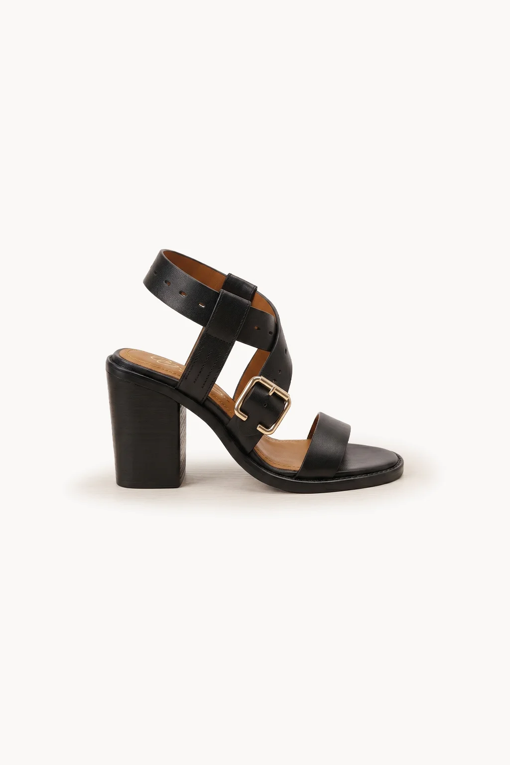 Milano Struttura Sandal, Black — 03 side profile