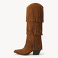 NoirCascasde – Three Layer Fringe Boots
