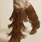 NoirCascasde – Three Layer Fringe Boots