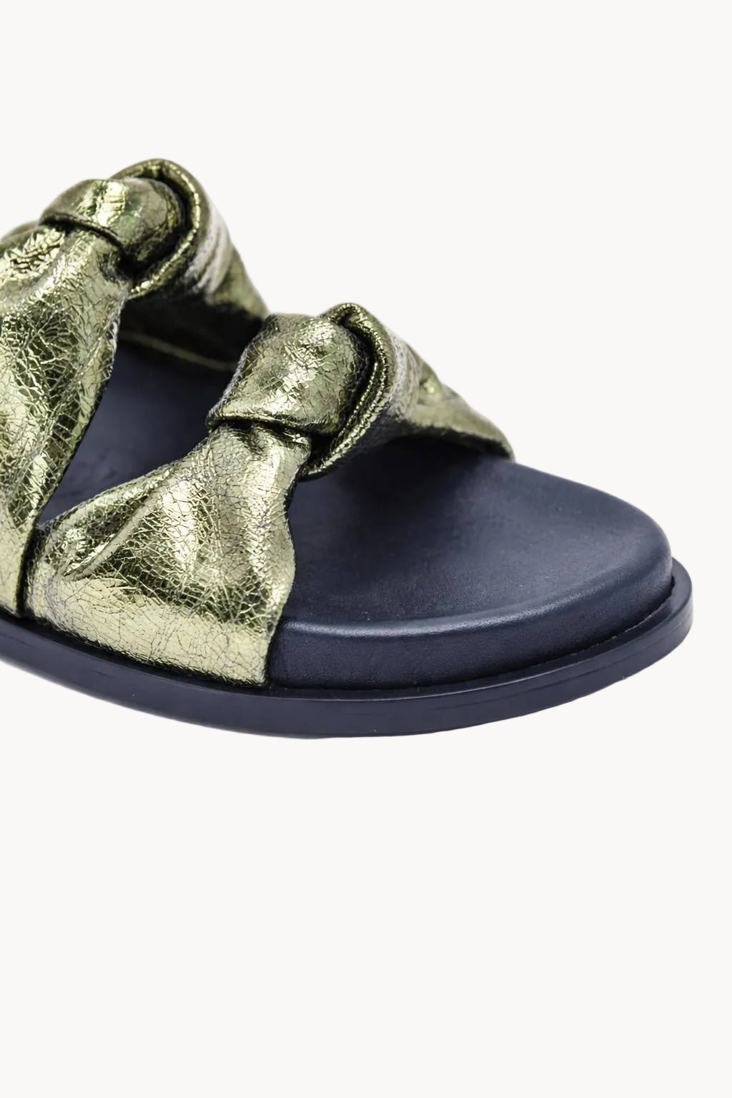 Tide – Flat Comfort Sandals, Olive — 02 close-up