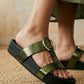 Verdea Noir-Structured Comfort Sandals
