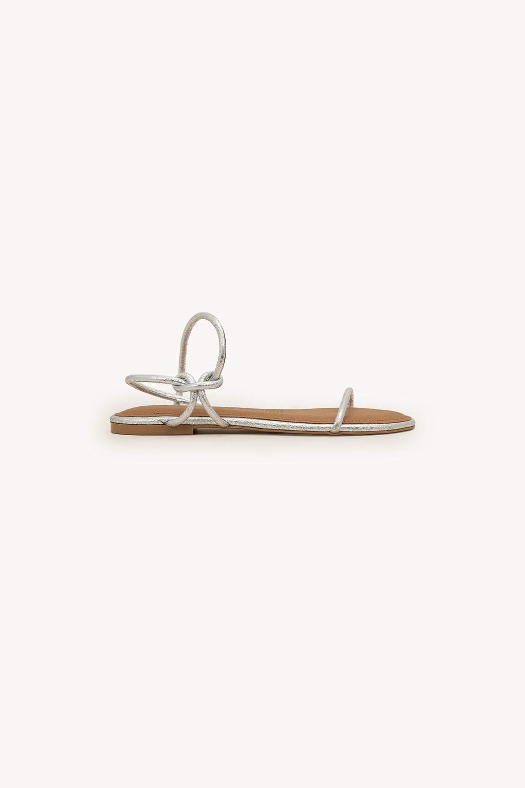 Orbit – Flat Strappy Comfort Sandals, Silver — 01 side profile