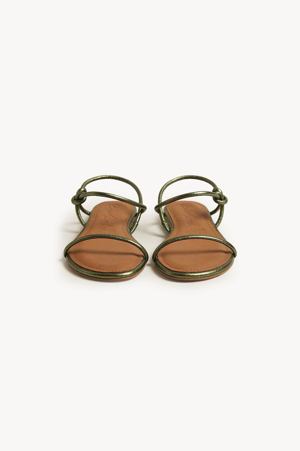 Orbit – Flat Strappy Comfort Sandals, Olive — 04 three-quarter