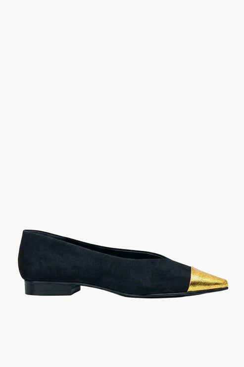 Puntera Flat, Black & Gold — 01 side profile