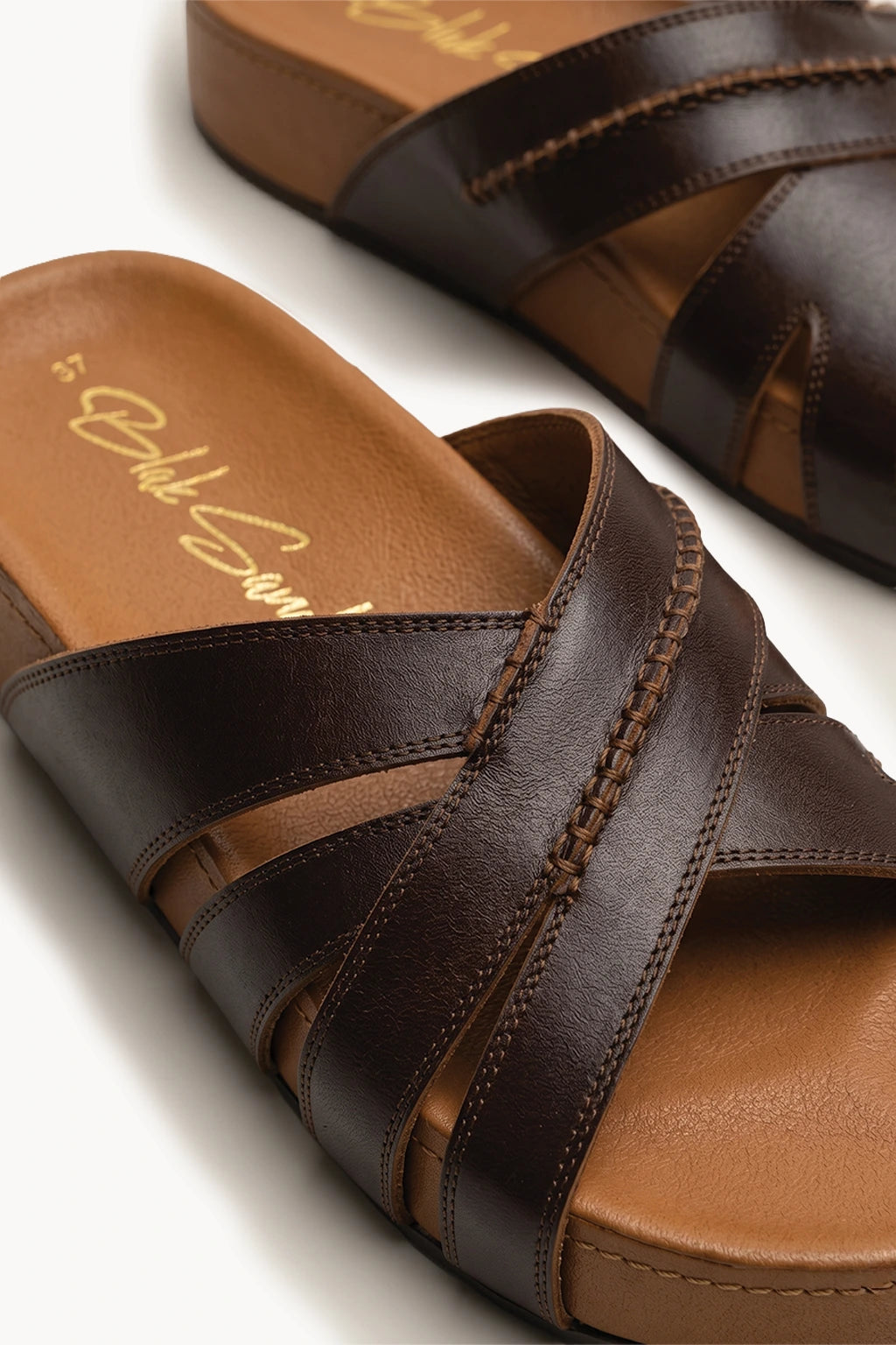 Romanov Zoloto-  Slides, Taupe — 03 close-up