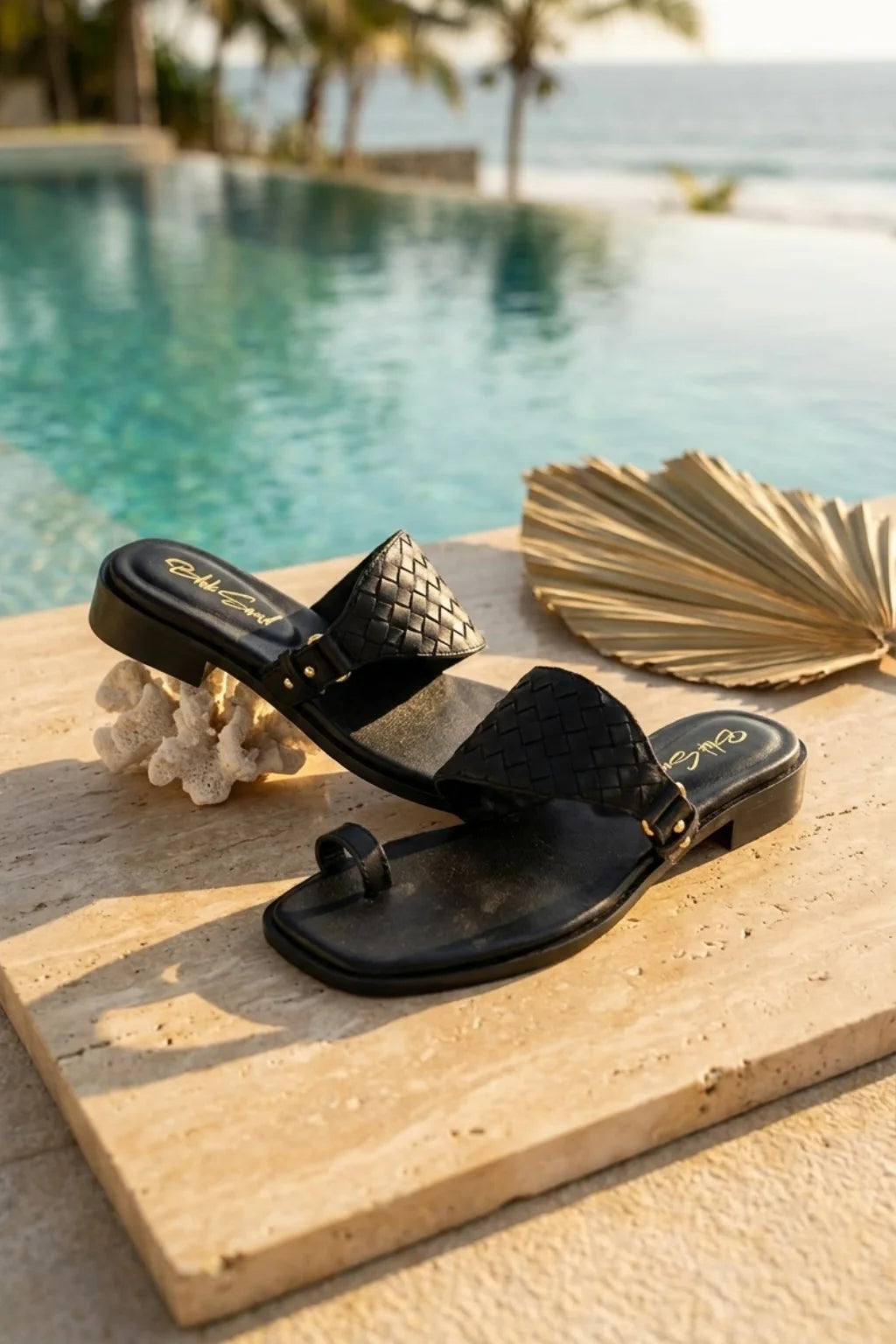 Sandalo Intrecciato Nero – Anello, Black — 08 styled