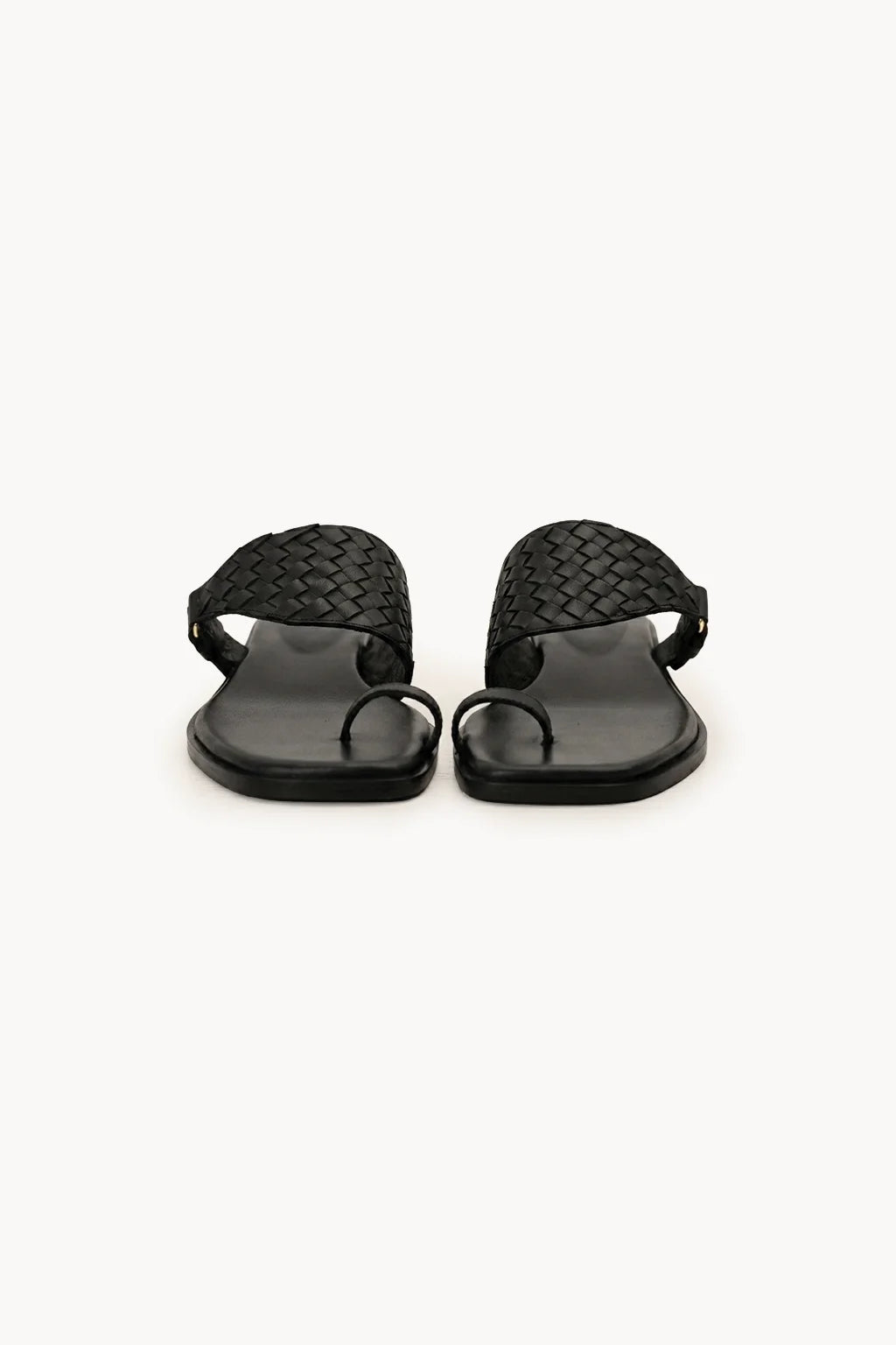 Sandalo Intrecciato Nero – Anello, Black — 04 three-quarter
