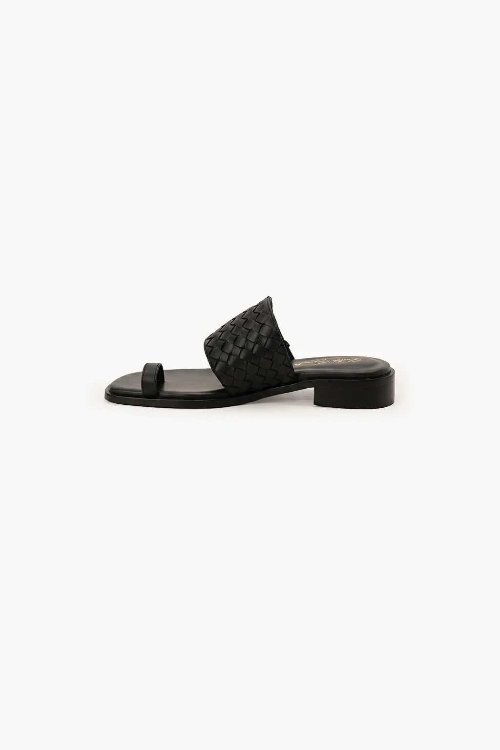 Sandalo Intrecciato Nero – Anello, Black — 02 side profile 2