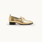 Gold loafer shoe 