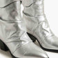 Women’s fold over collar boots with pointed toe style