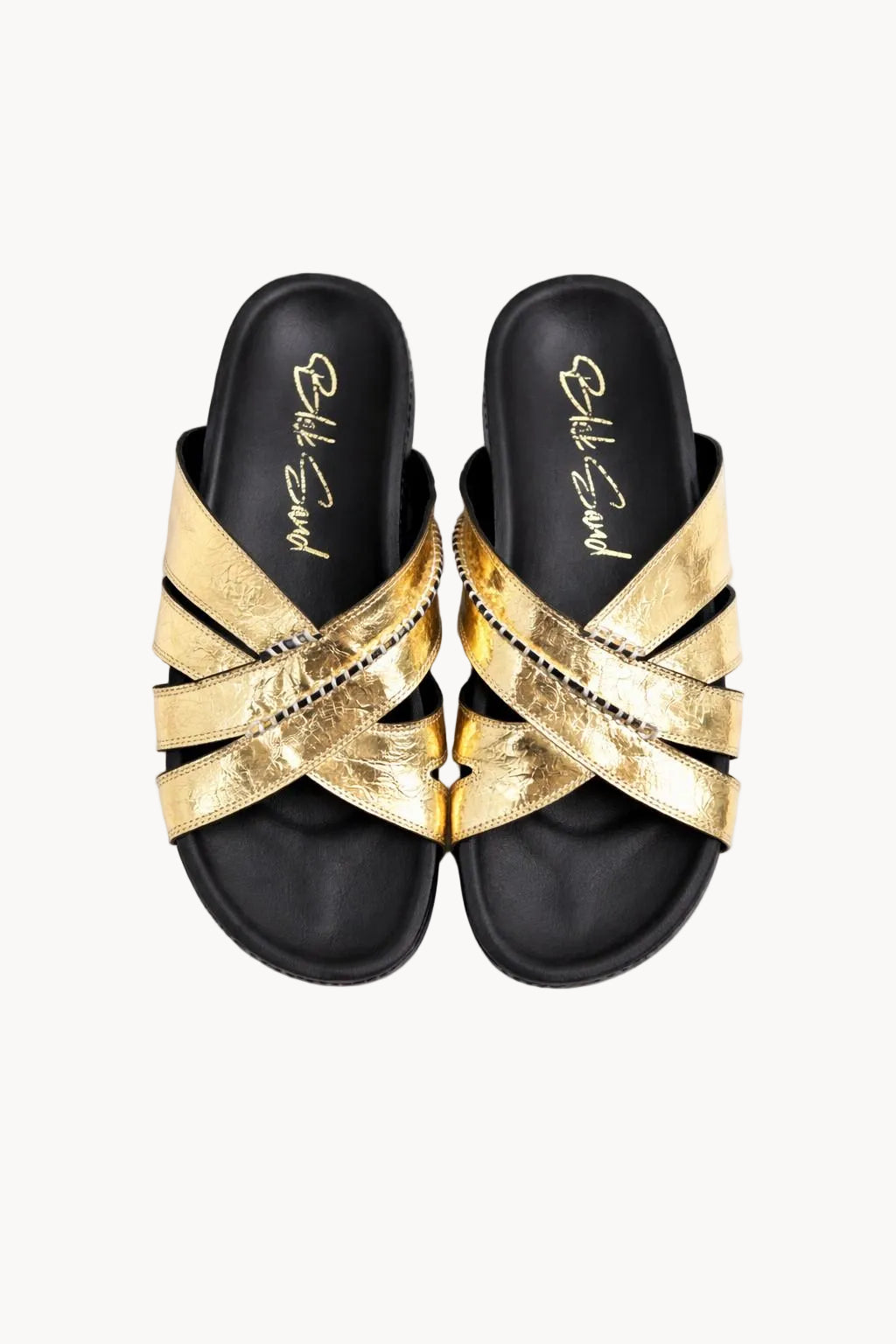 Romanov Zoloto-  Slides, Gold — 04 three-quarter