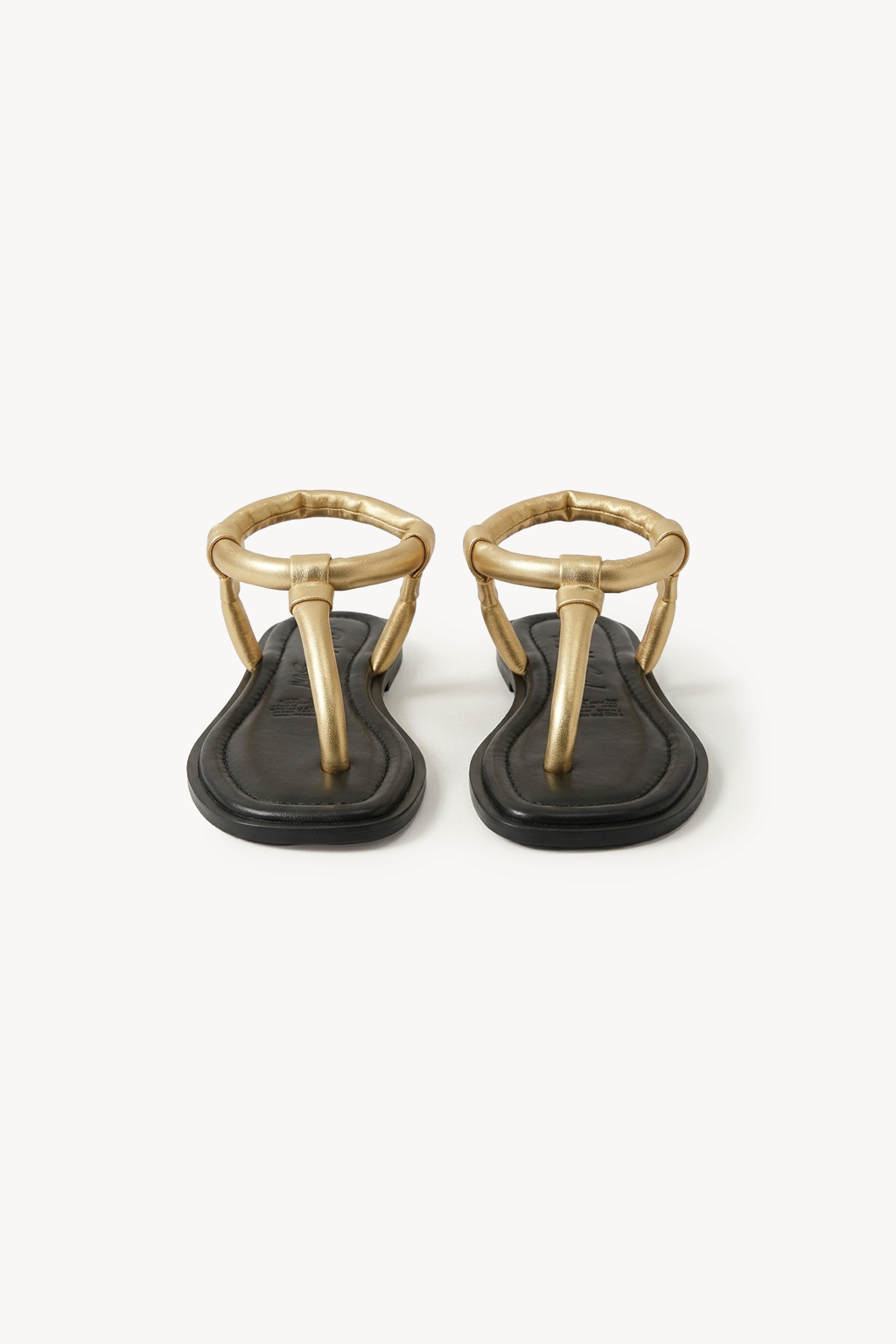 Yara – Y Strap Open Toed Sandals, Gold — 04 three-quarter
