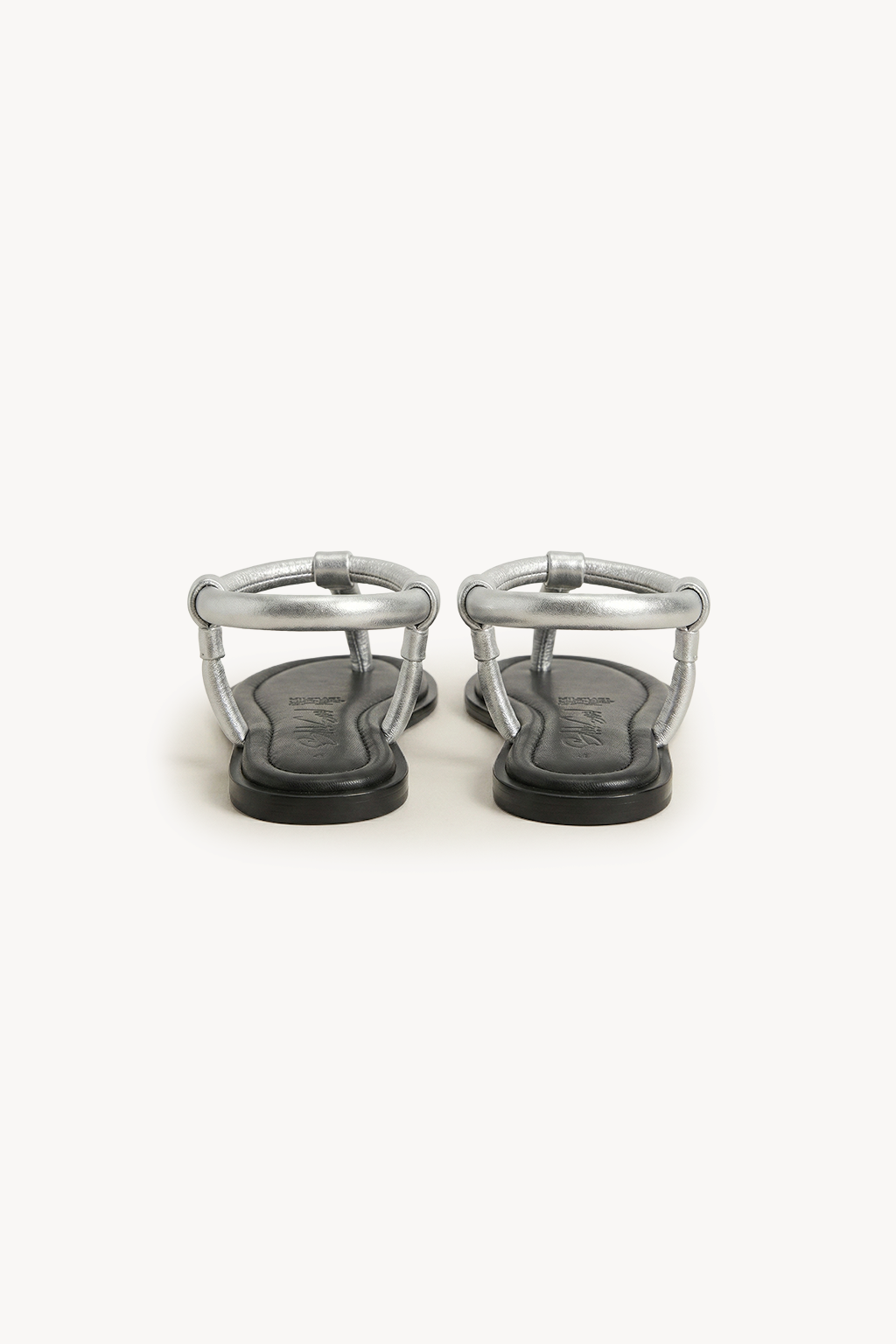 Yara – Y Strap Open Toed Sandals, Silver — 05 back