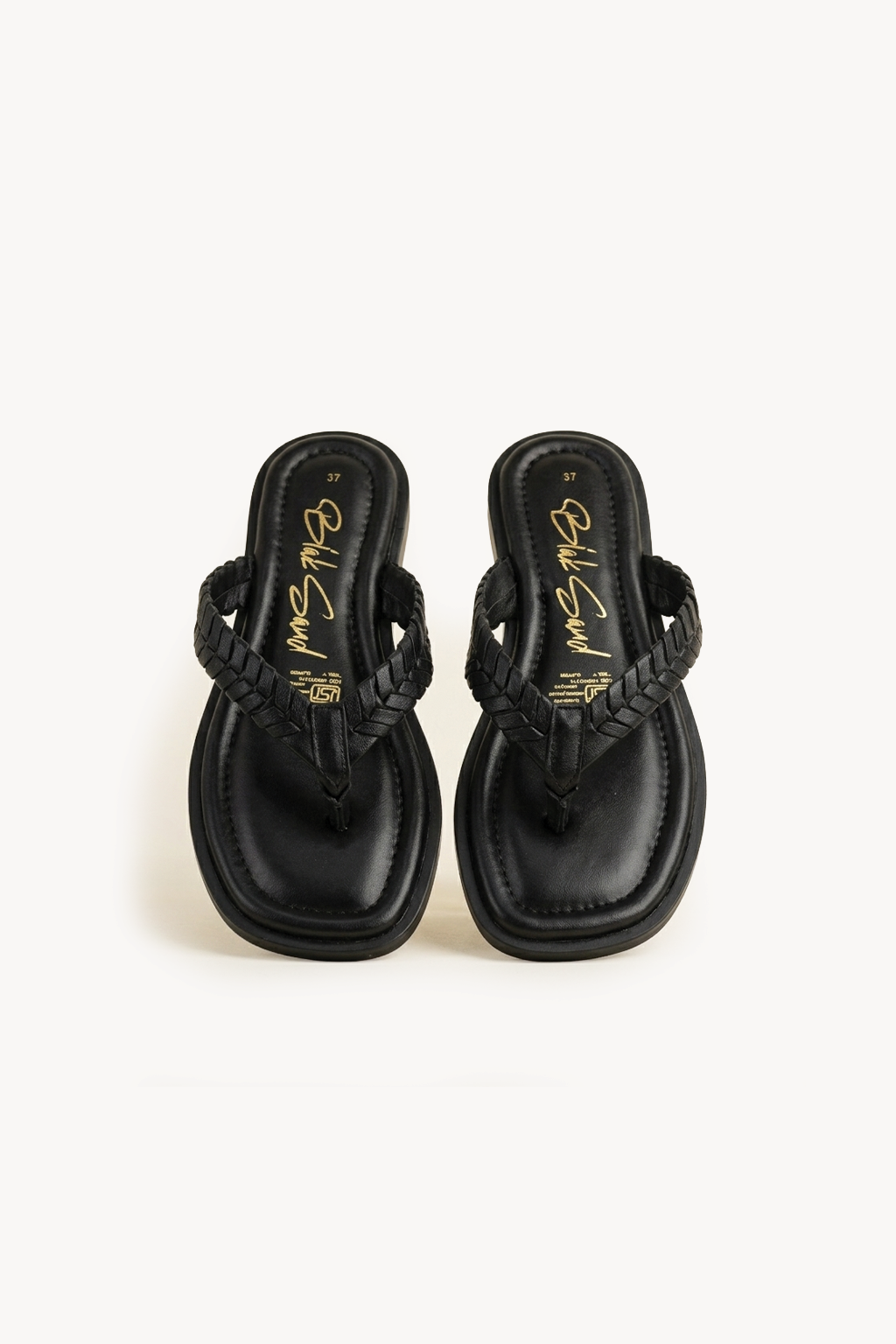 Intreccio Nero Sandalo, Black — 04 three-quarter