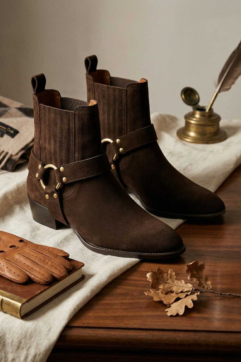 Mortene Ankle Boot, Chocolate — 08 styled
