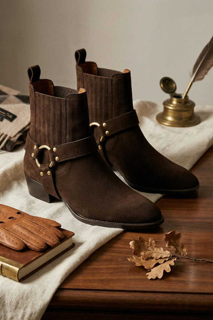 Mortene-Luxe Suede Ring Boots