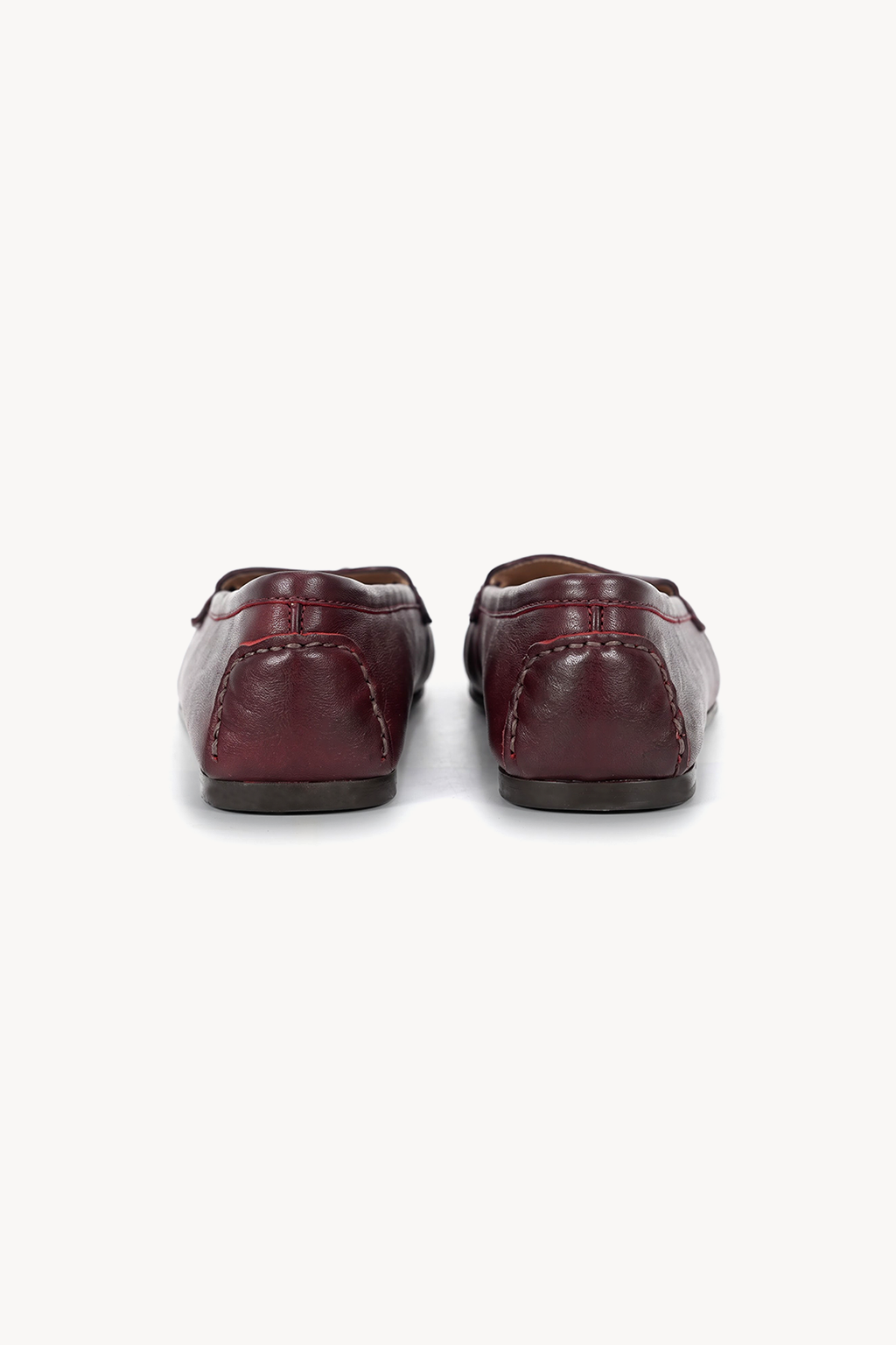Serafina Ruched Loafer, Oxblood — back