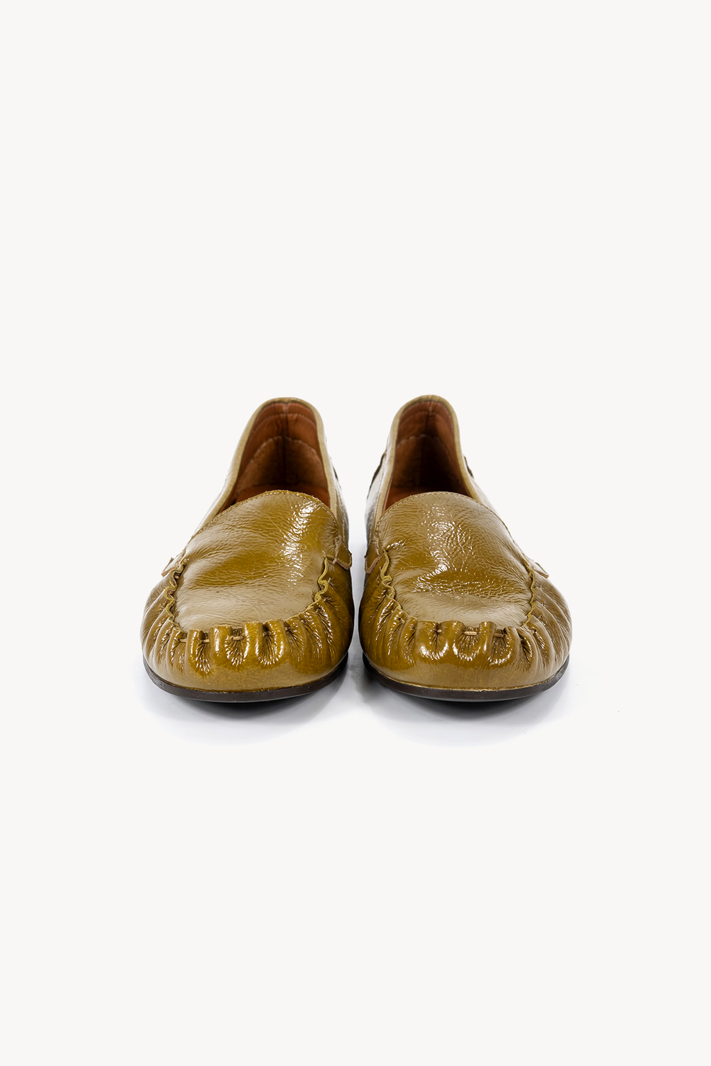 Serafina Ruched Loafer, Green — front