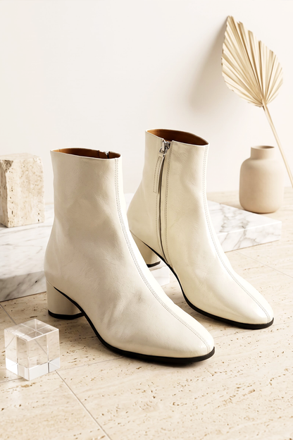 Ébano Élite Ankle Boot – Ivory