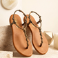 Azahara T-Strap Sandal – Bronze