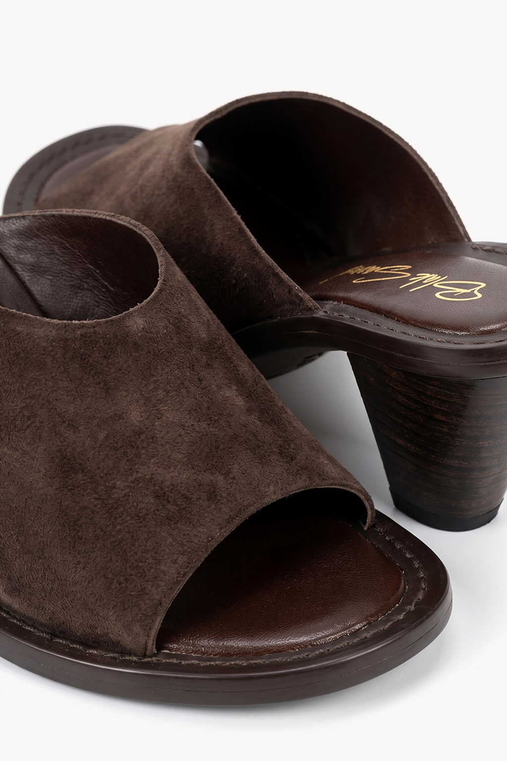 Colonna Mule, Brown — close-up