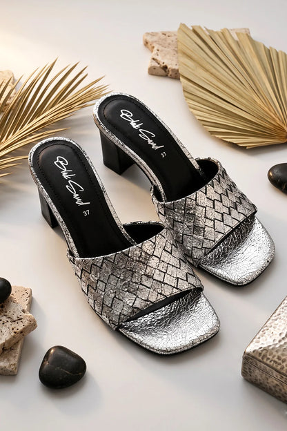 Velada  Metallic Woven Heel