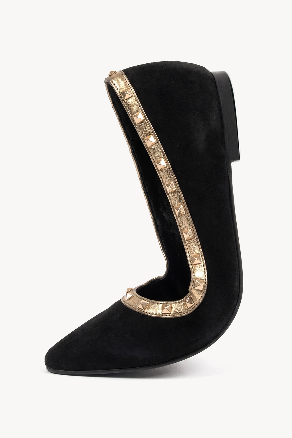 Tachuela Studded Ballerina, Black & Antique Gold — bend