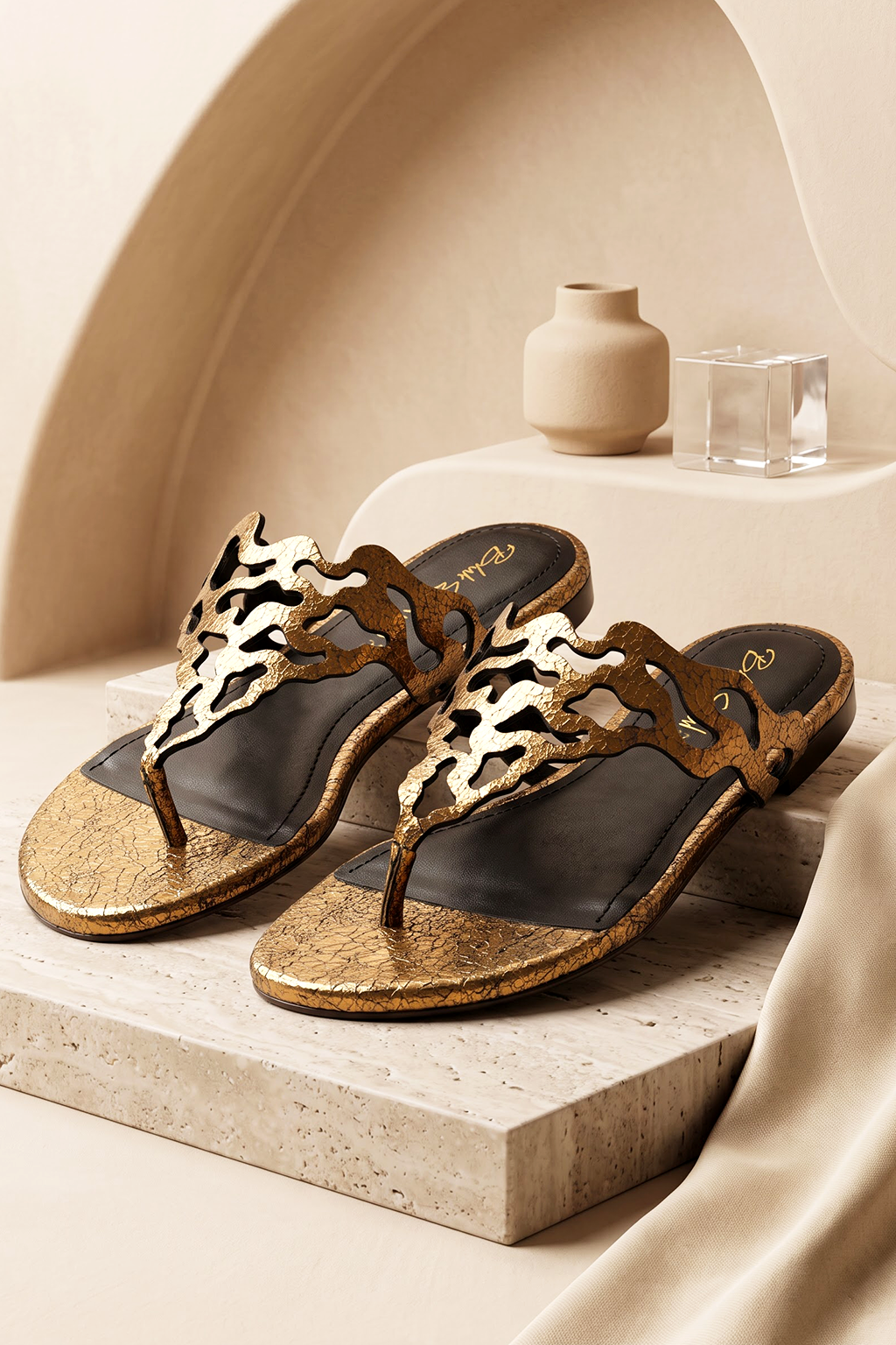 Tresse Slide, Antique Gold — main