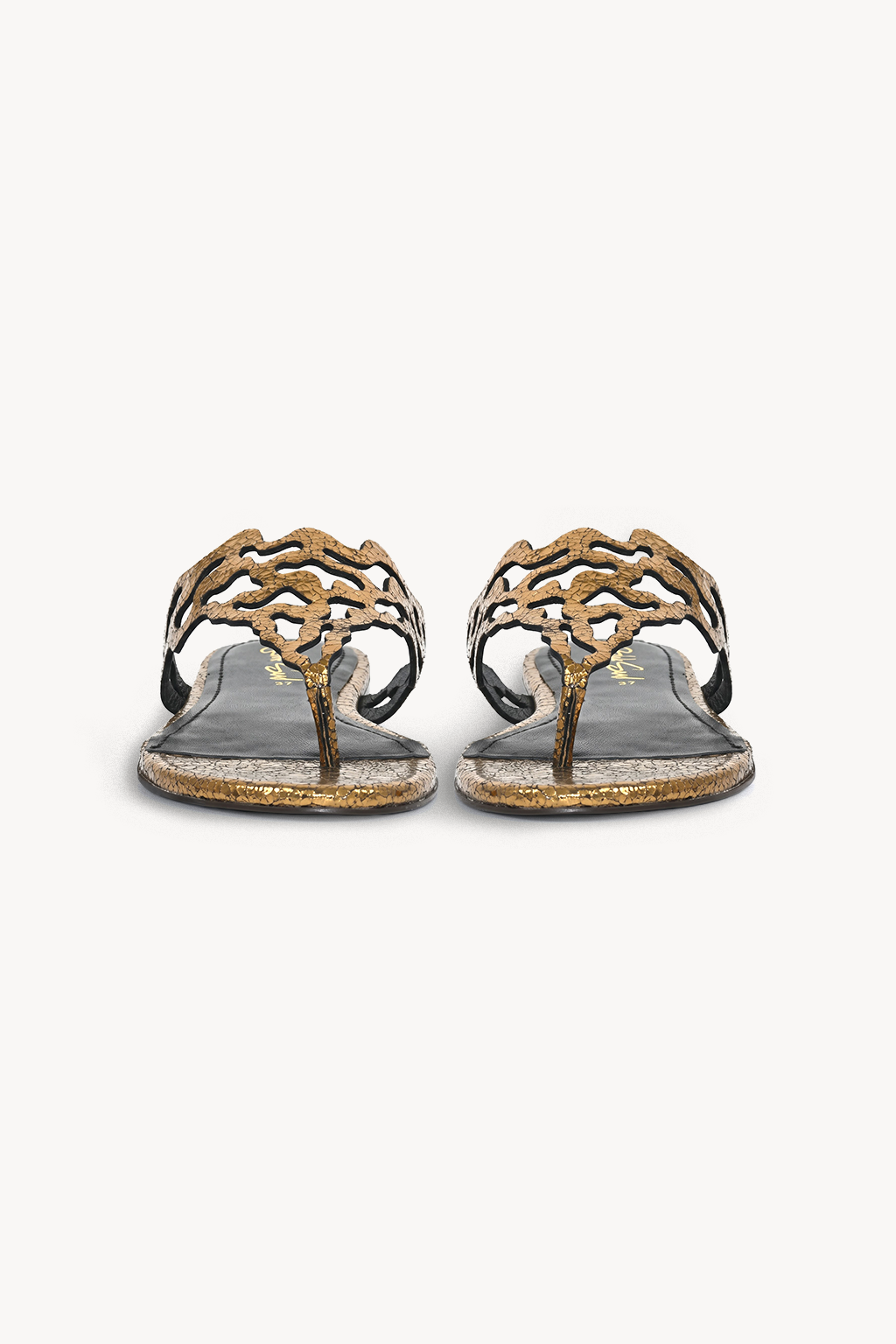 Tresse Slide, Antique Gold — front