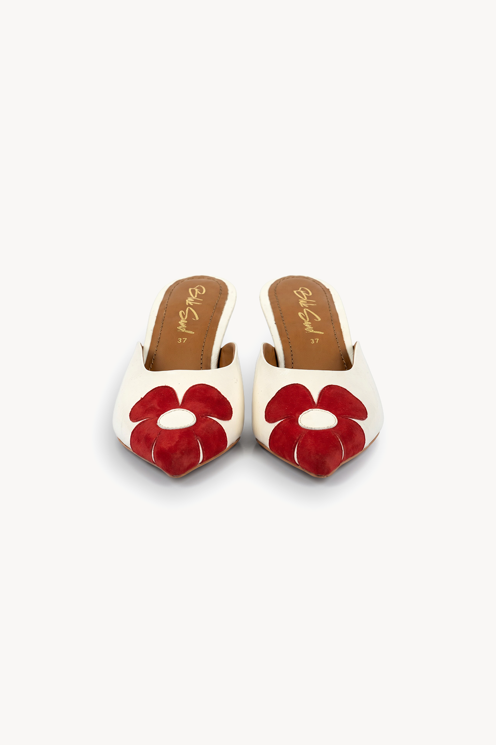 Amapola Appliqué Mule, Off White — front