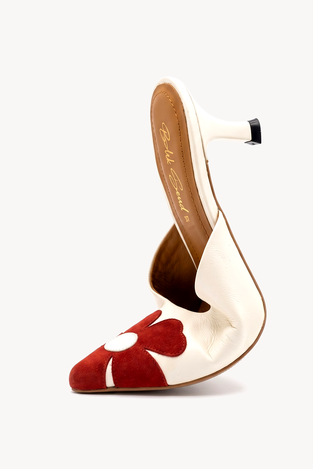 Amapola Appliqué Mule, Off White — bend