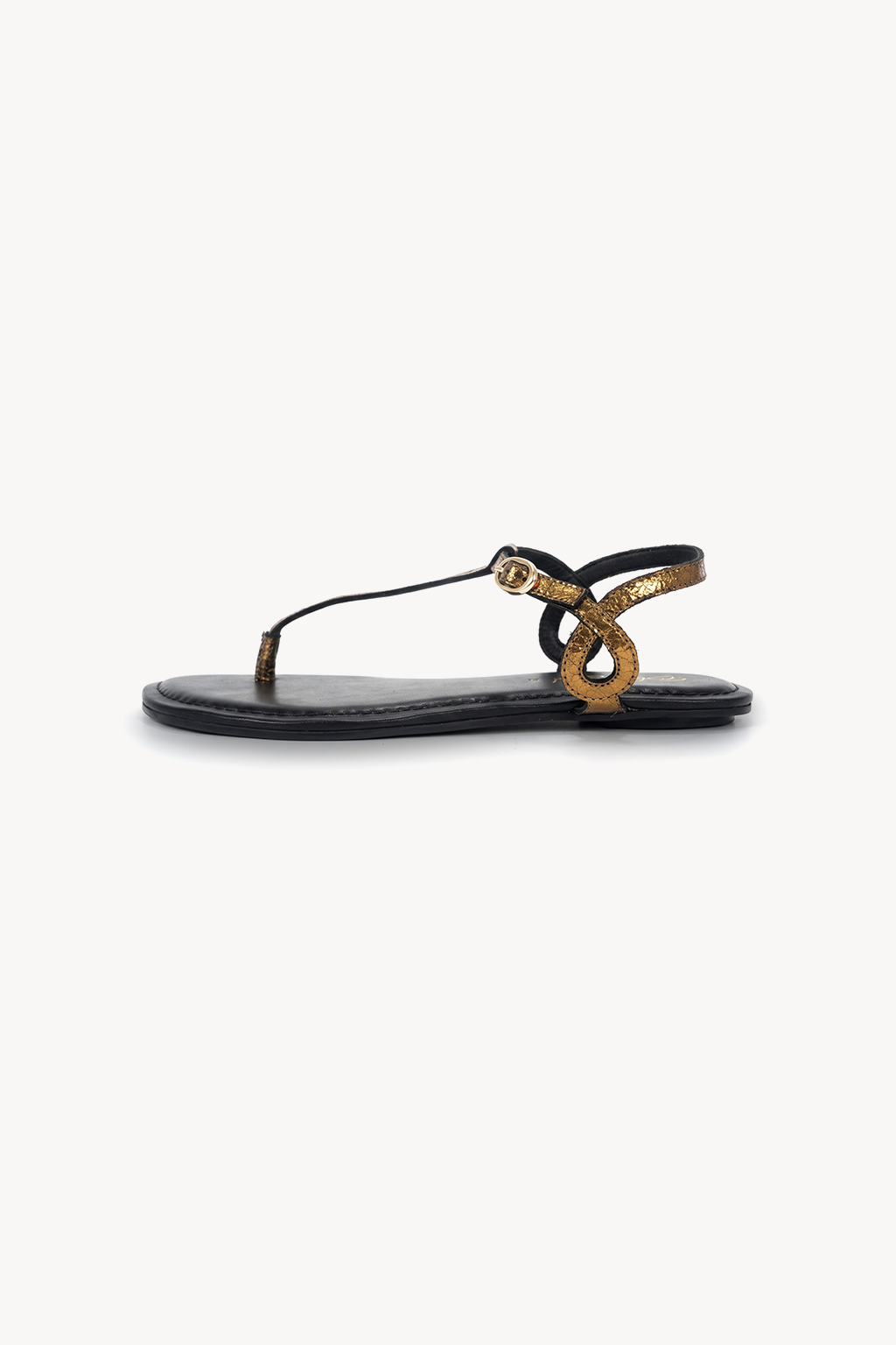 Candor Thong Sandal, Antique Gold — right