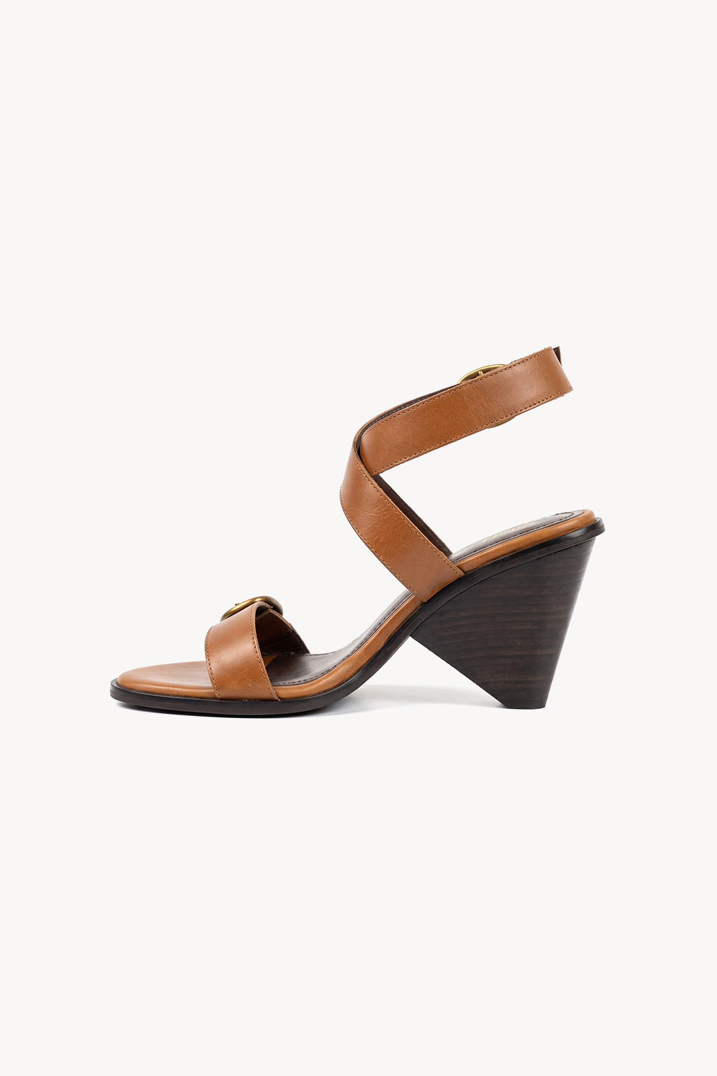 Thora Wedge Sandal, Tan — left