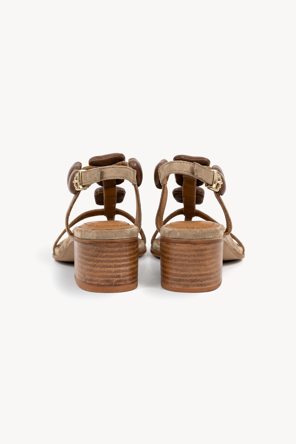 Nube Padded Sandal, Beige — back
