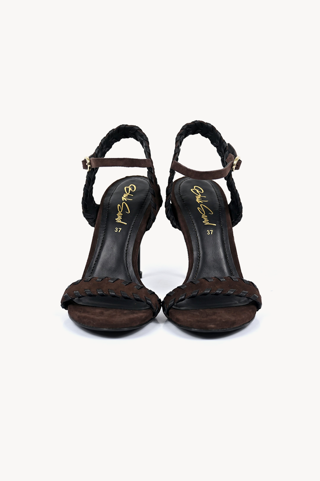 Mimbre Braided Sandal, Brown — front