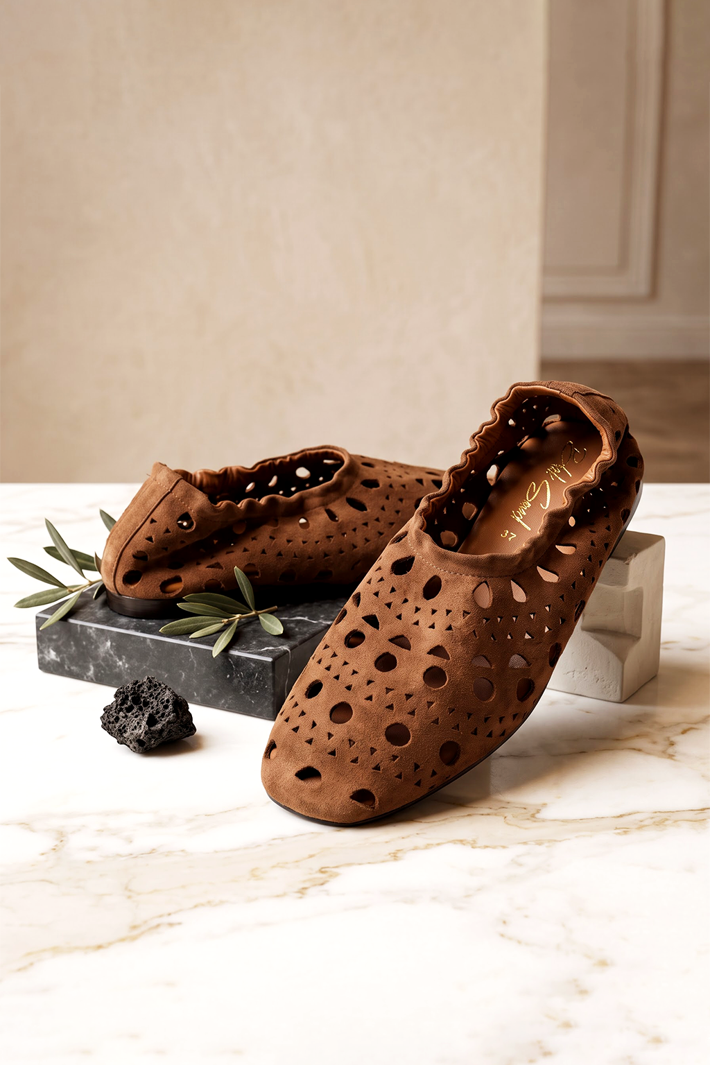 Nomada Perforated Loafer, Tan — main
