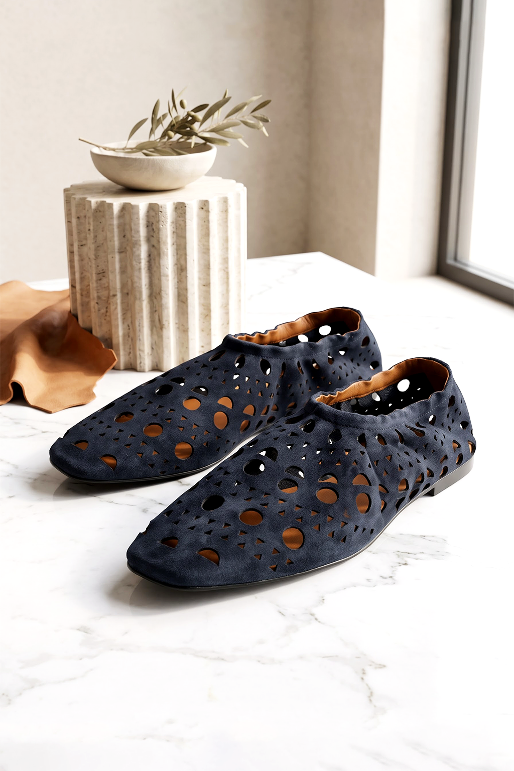 Nomada Perforated Loafer, Navy — main