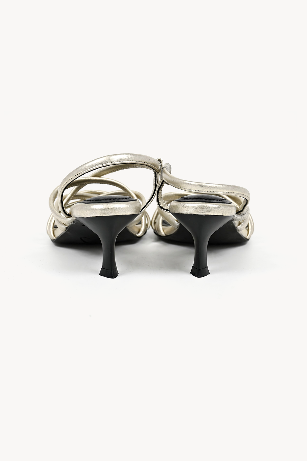 Alessandrina Strappy Sandal, Pale Gold — back