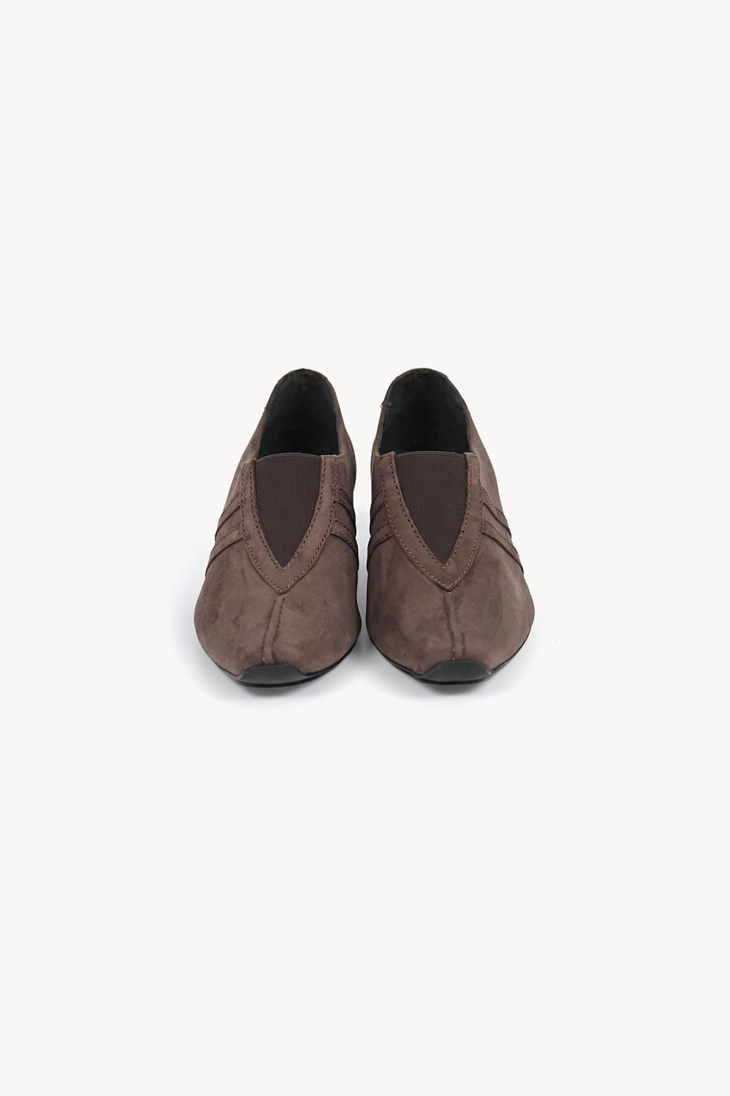 Amara Suede Pump, Brown — front